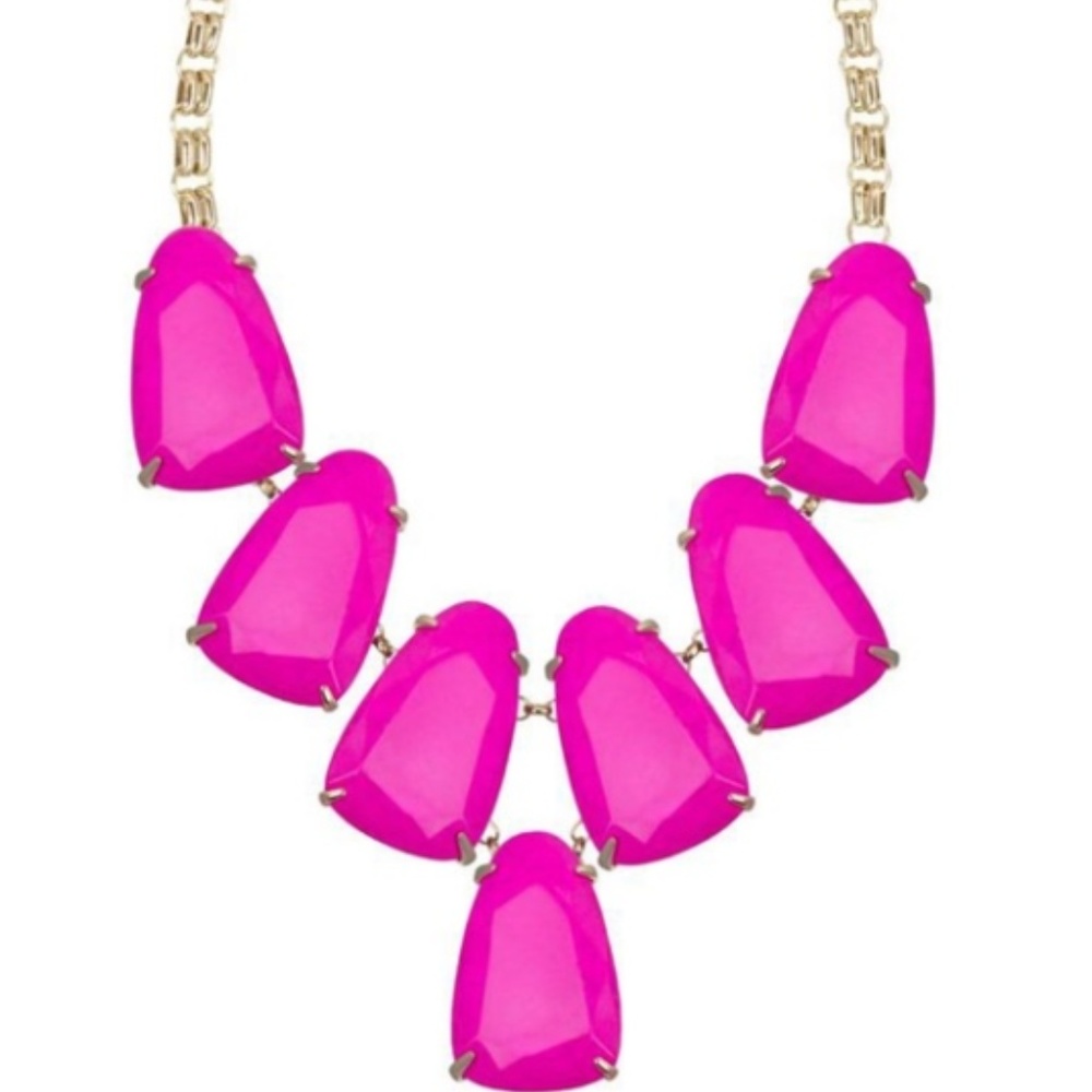 1 Hour SALE Kendra Scott Harlow Statement Necklace Hot Pink